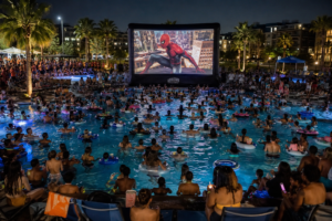 Atlanta Party Time outdoor pool movie night